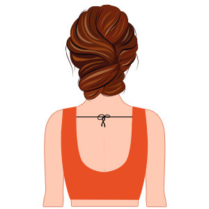 U Neck with Tie Up Back